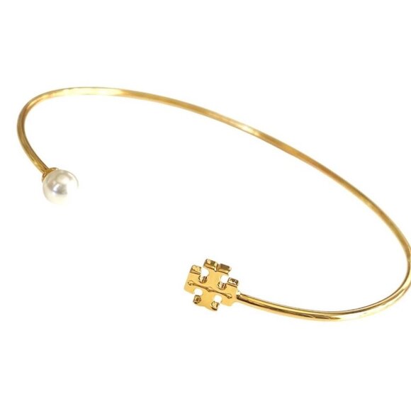 Authentic Tory Burch delicate Kira pearly cuff bracelet - Picture 2 of 5
